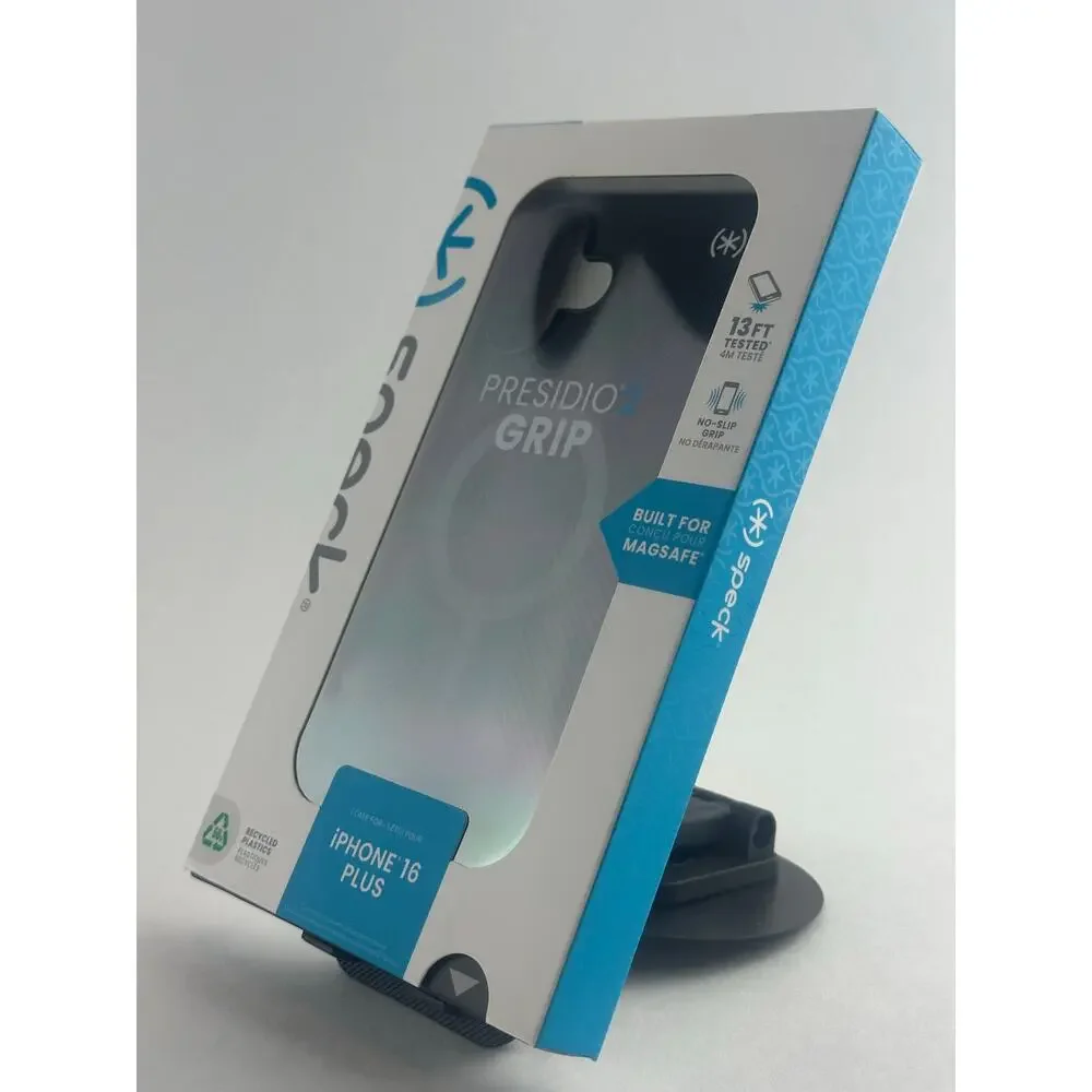 Speck Presidio2 Grip iPhone 16 Plus Black MagSafe Case NWT MSRP: $55.00